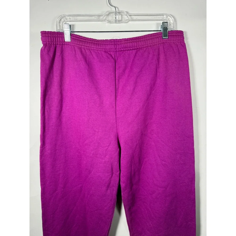 Jerzees NuBlend Jogger Sweatpants‎ Purple Elastic Waistband Casual Athleisure XL